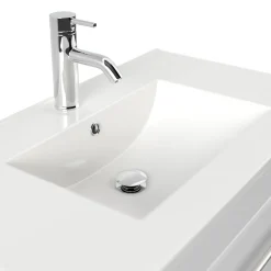 Wastafelkasten^Huisenthuis Badmeubel Bilbao Hoogglans 80 cm Wit