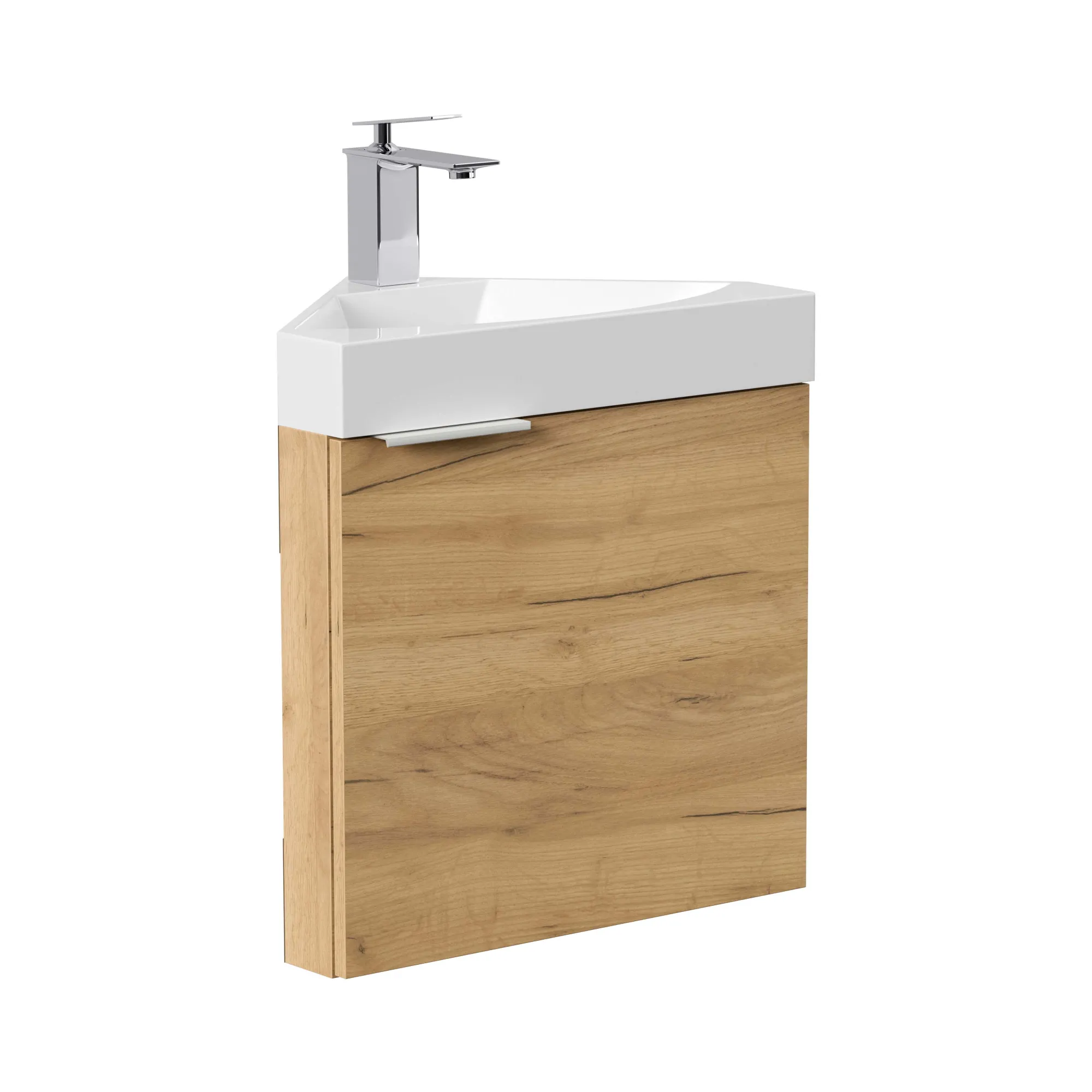 Wastafelkasten^Huisenthuis Badmeubel Como 52 cm Eiken