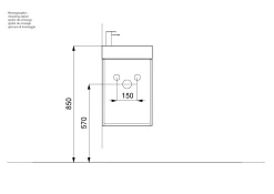 Wastafelkasten^Huisenthuis Badmeubel Como 52 cm Eiken