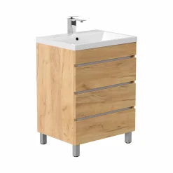 Wastafelkasten^Huisenthuis Badmeubel Dallas 70 cm Eiken
