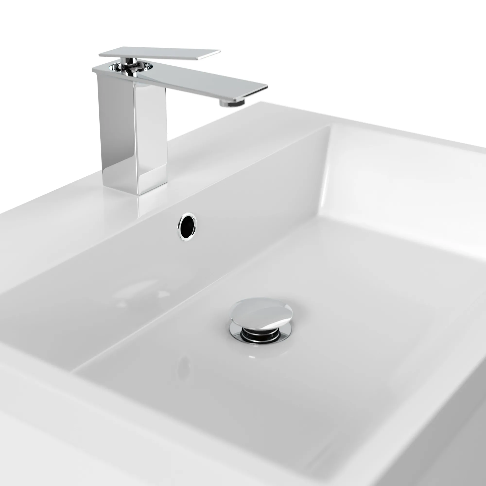Wastafelkasten^Huisenthuis Badmeubel Dallas Hoogglans 70 cm Wit