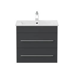 Wastafelkasten^Huisenthuis Badmeubel Luton 60 cm Grafiet