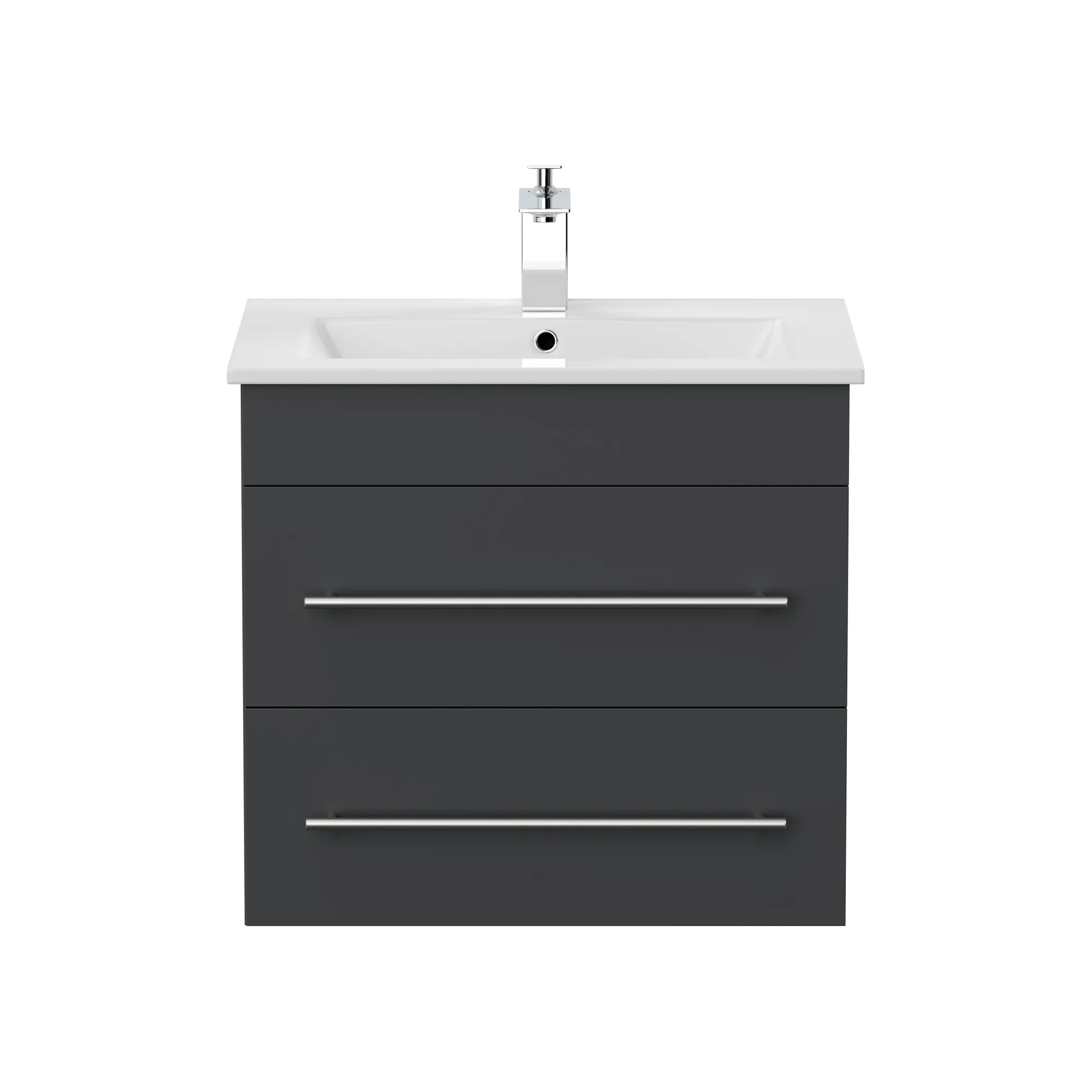 Wastafelkasten^Huisenthuis Badmeubel Luton 60 cm Grafiet