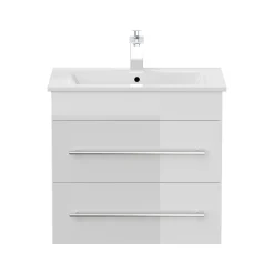 Wastafelkasten^Huisenthuis Badmeubel Luton Hoogglans 60 cm Wit