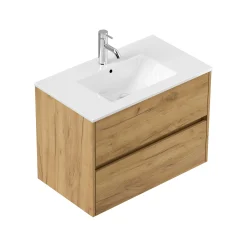 Wastafelkasten^Huisenthuis Badmeubel Phoenix 80 cm Eiken