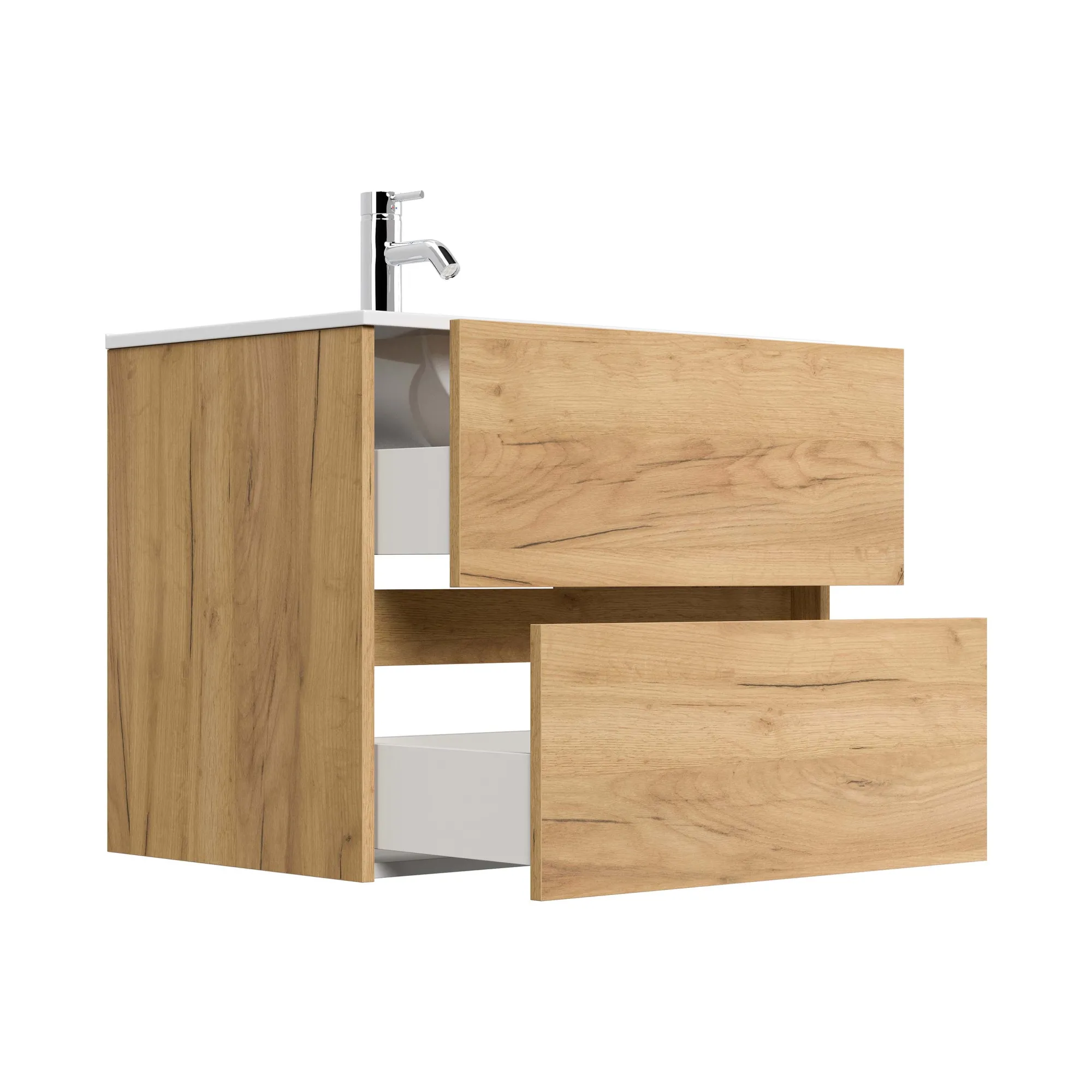 Wastafelkasten^Huisenthuis Badmeubel Phoenix 70 cm Eiken