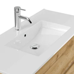 Wastafelkasten^Huisenthuis Badmeubel Phoenix 100 cm Eiken