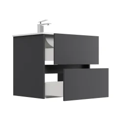 Wastafelkasten^Huisenthuis Badmeubel Phoenix 60 cm Grafiet