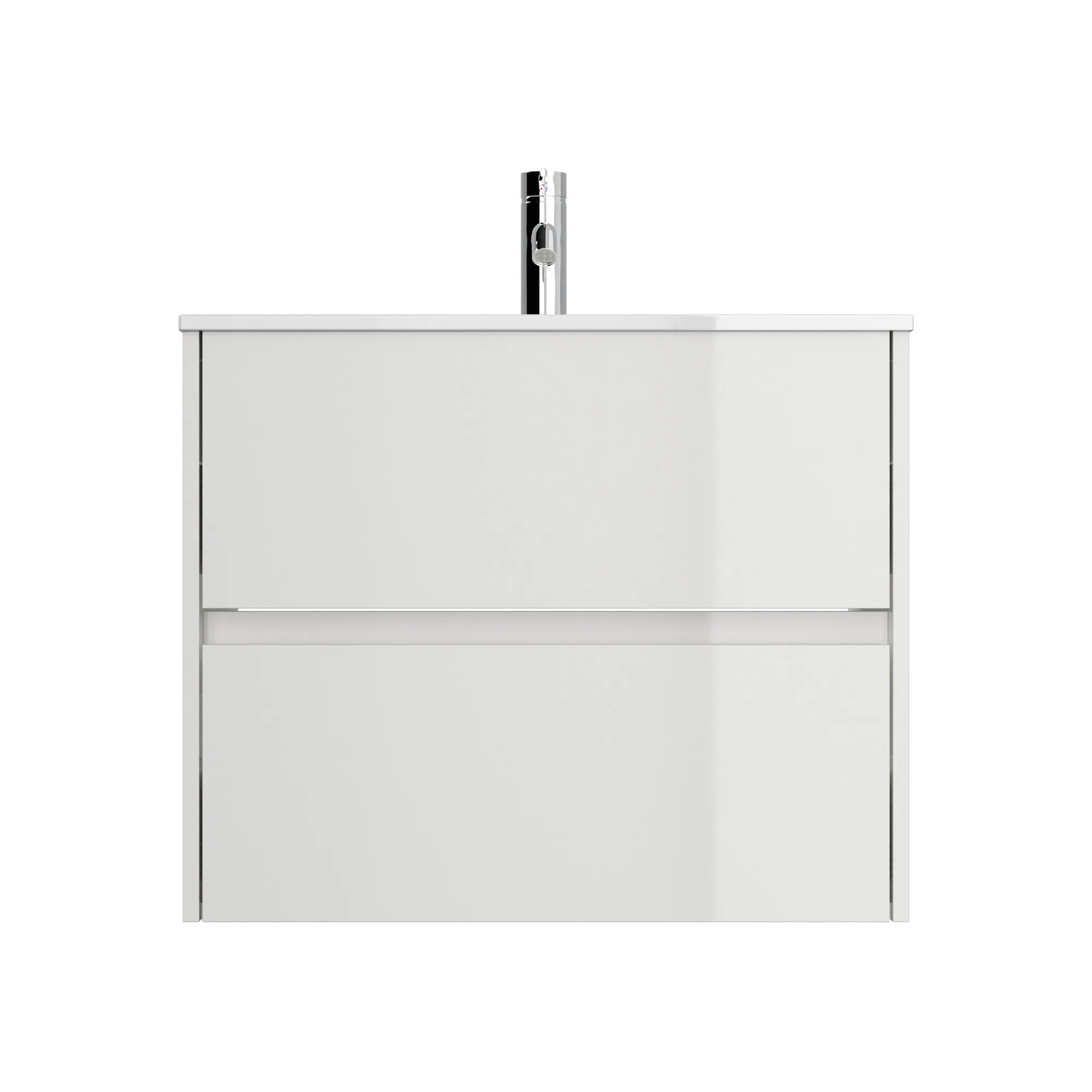 Wastafelkasten^Huisenthuis Badmeubel Phoenix Hoogglans 70 cm Wit