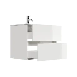 Wastafelkasten^Huisenthuis Badmeubel Phoenix Hoogglans 70 cm Wit