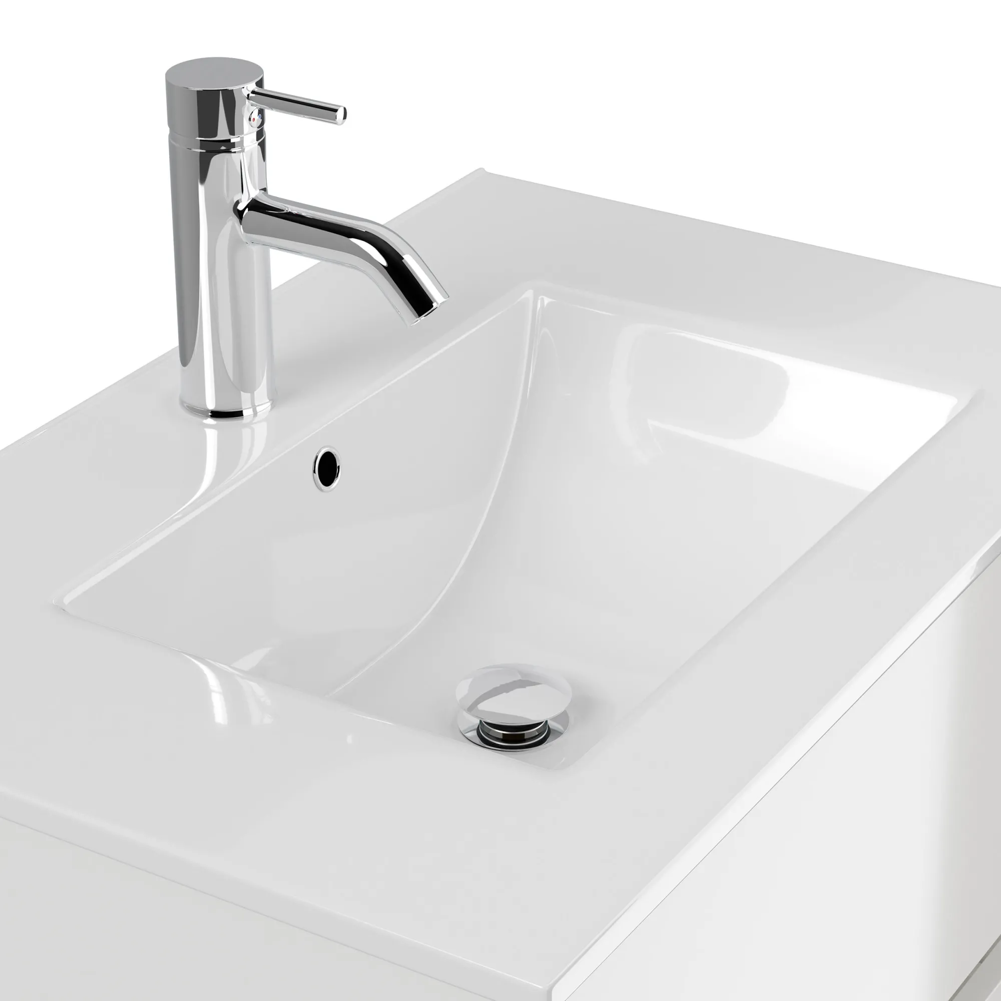 Wastafelkasten^Huisenthuis Badmeubel Phoenix Hoogglans 70 cm Wit