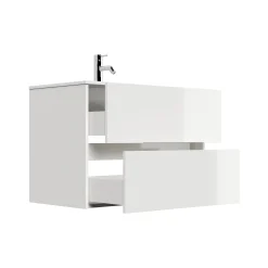 Wastafelkasten^Huisenthuis Badmeubel Phoenix Hoogglans 80 cm Wit