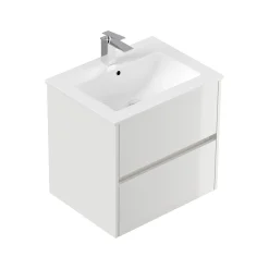 Wastafelkasten^Huisenthuis Badmeubel Phoenix Hoogglans 60 cm Wit