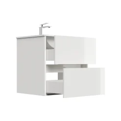 Wastafelkasten^Huisenthuis Badmeubel Phoenix Hoogglans 60 cm Wit
