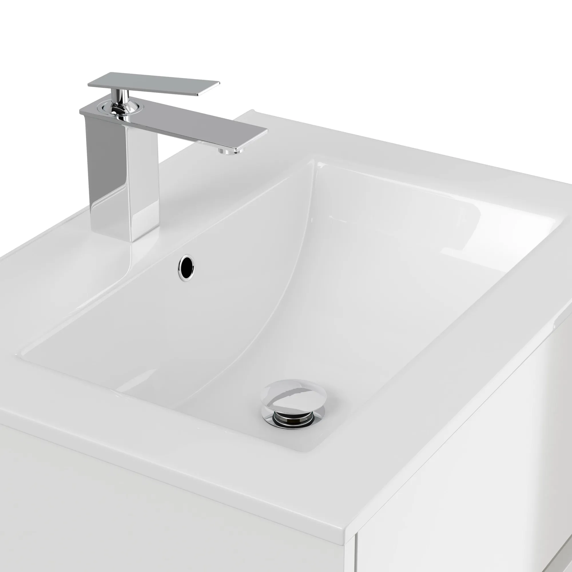 Wastafelkasten^Huisenthuis Badmeubel Phoenix Hoogglans 60 cm Wit