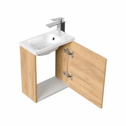 Wastafelkasten^Huisenthuis Badmeubel Tunis 40 cm Eiken