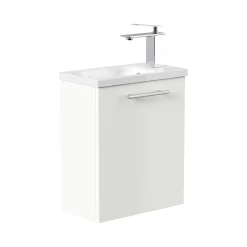 Wastafelkasten^Huisenthuis Badmeubel Tunis Hoogglans 40 cm Wit