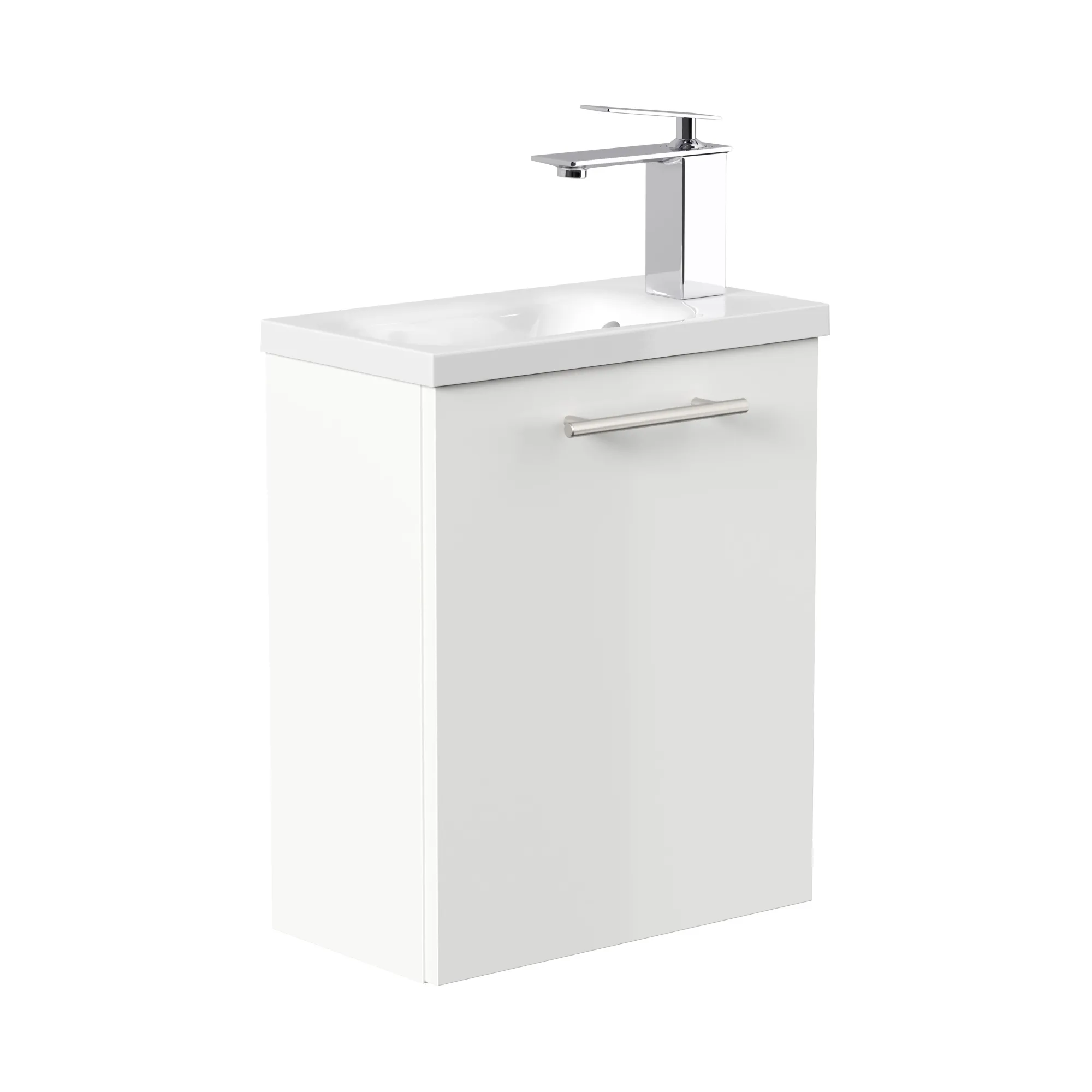 Wastafelkasten^Huisenthuis Badmeubel Tunis Hoogglans 40 cm Wit