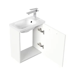 Wastafelkasten^Huisenthuis Badmeubel Tunis Hoogglans 40 cm Wit
