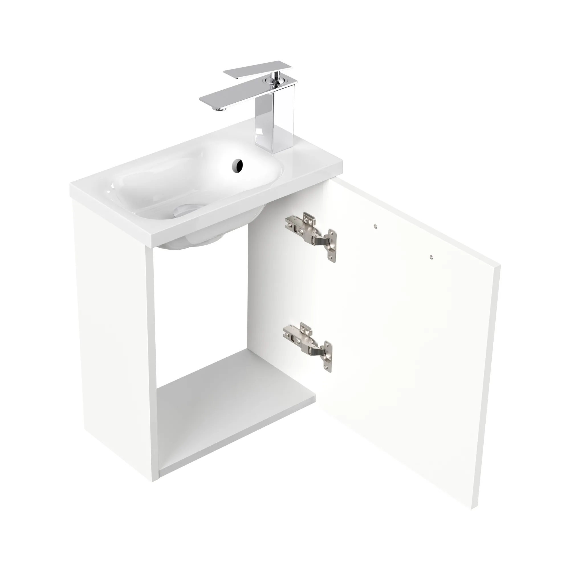Wastafelkasten^Huisenthuis Badmeubel Tunis Hoogglans 40 cm Wit
