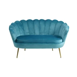 Banken^Huisenthuis Bank Chanelle Velvet 136 cm Blauw