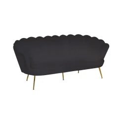 Banken^Huisenthuis Bank Chanelle Velvet 180 cm Zwart