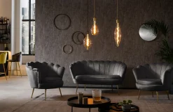 Banken^Huisenthuis Bank Chanelle Velvet 136 cm Zwart