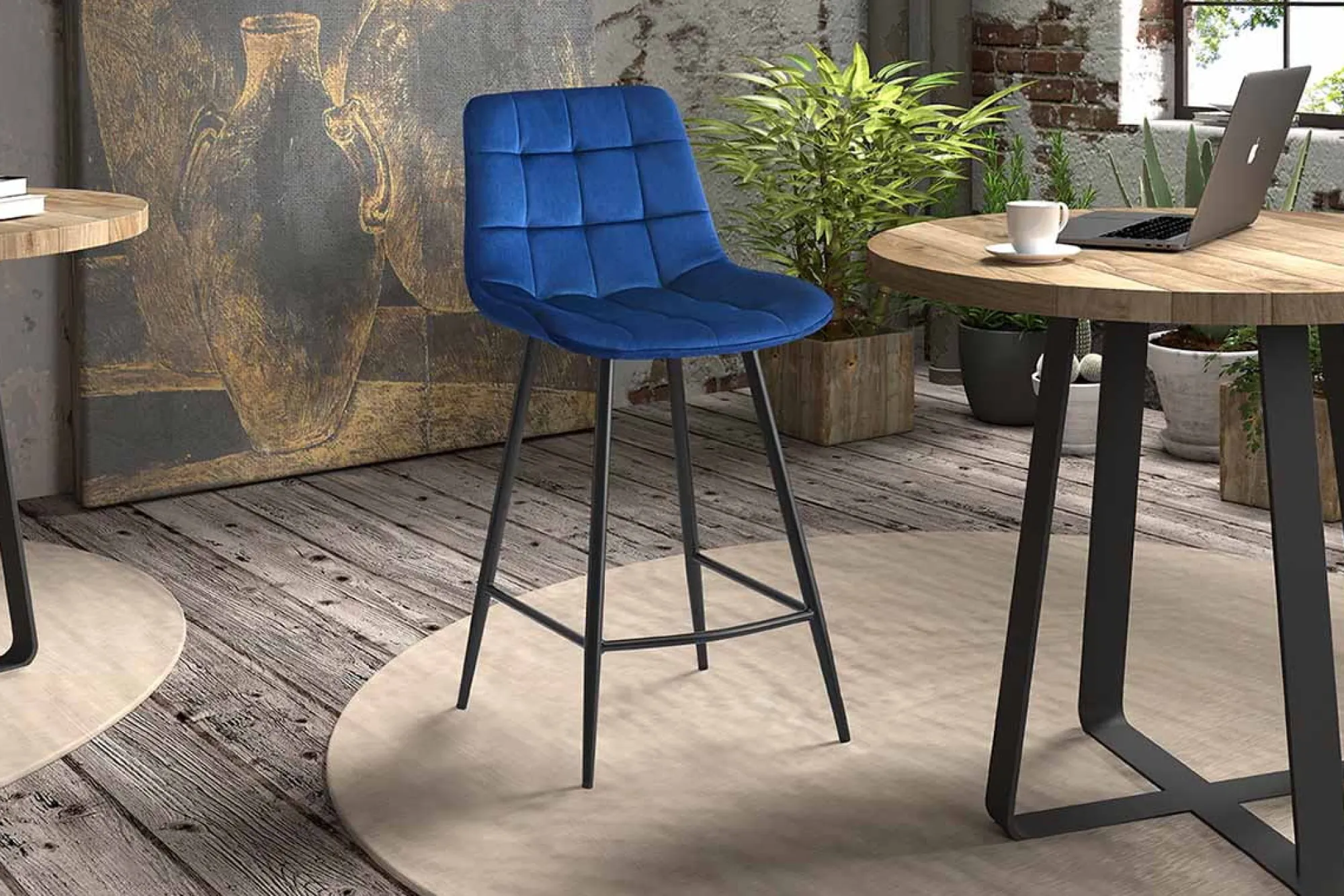 Barkrukken^Huisenthuis Barkruk Alice – Set van 2 Blauw