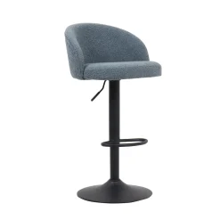 Barkrukken^Huisenthuis Barkruk Babet Bouclé – Set van 2 Blauw