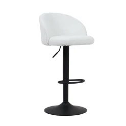 Barkrukken^Huisenthuis Barkruk Babet Bouclé – Set van 2 Wit