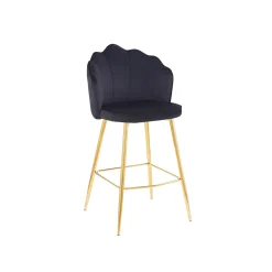 Barkrukken^Huisenthuis Barkruk Chanelle Velvet – Set van 2 Zwart