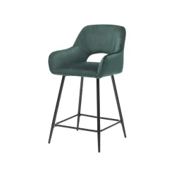 Barkrukken^Huisenthuis Barkruk Céline Velours – Set van 2 Groen
