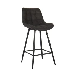 Barkrukken^Huisenthuis Barkruk Johanna Donkergrijs – Set van 2