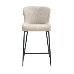 Barkrukken^Huisenthuis Barkruk Jolie Bouclé Beige – Set van 2
