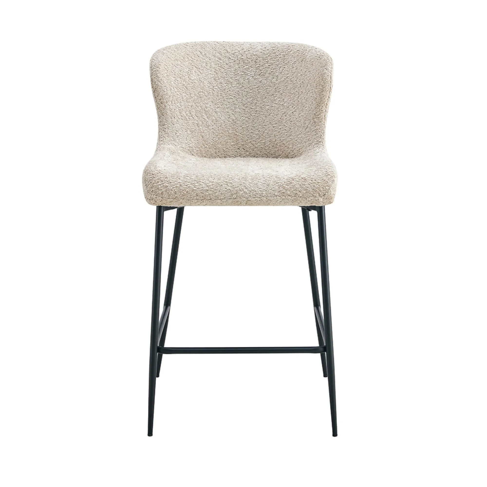 Barkrukken^Huisenthuis Barkruk Jolie Bouclé Beige – Set van 2