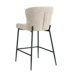 Barkrukken^Huisenthuis Barkruk Jolie Bouclé Beige – Set van 2