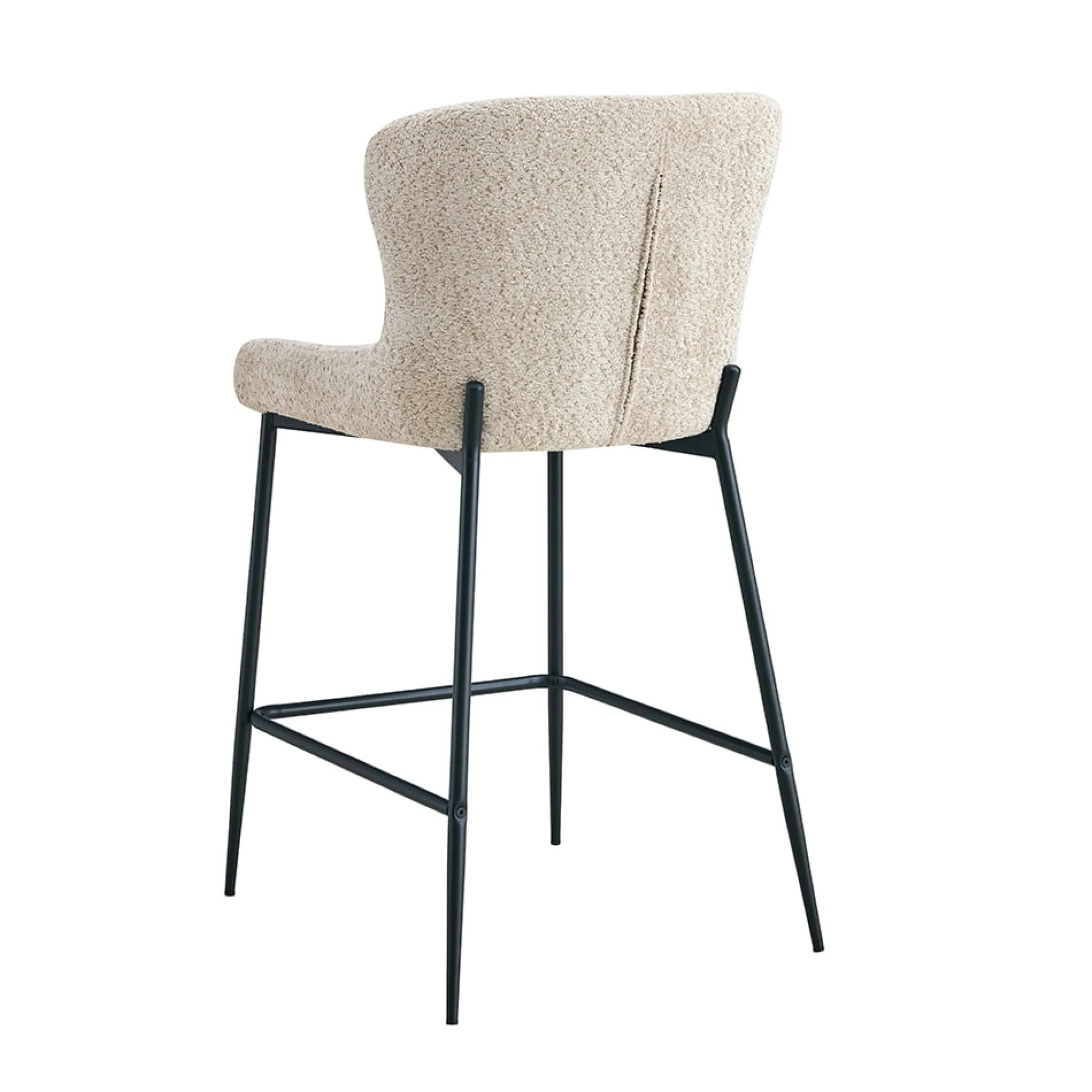 Barkrukken^Huisenthuis Barkruk Jolie Bouclé Beige – Set van 2