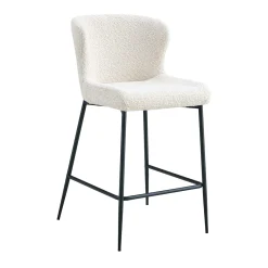Barkrukken^Huisenthuis Barkruk Jolie Bouclé Ecru – Set van 2