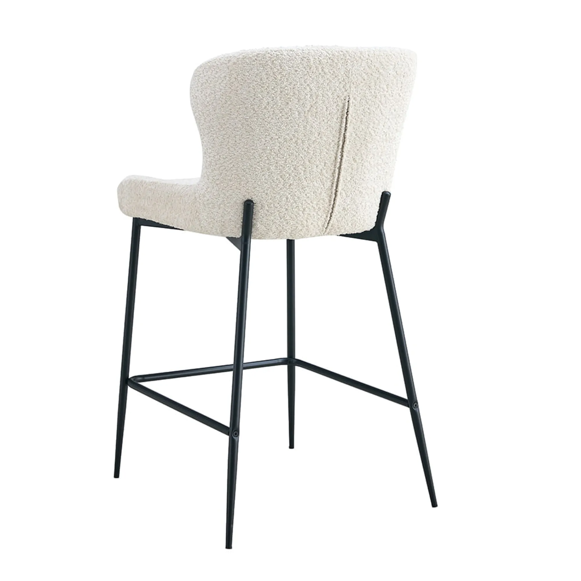 Barkrukken^Huisenthuis Barkruk Jolie Bouclé Ecru – Set van 2