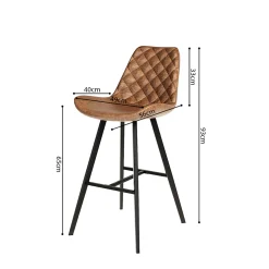 Barkrukken^Huisenthuis Barkruk Jonathan – Set van 2 Cognac