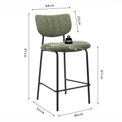 Barkrukken^Huisenthuis Barkruk Lidy Groen – Set van 2
