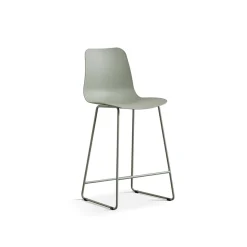 Eetkamerstoelen^Huisenthuis Barkruk Penny Grijs-Groen – Set van 2 Grijs, Groen