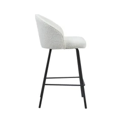 Barkrukken^Huisenthuis Barkruk Riley Bouclé – Set van 2 Wit