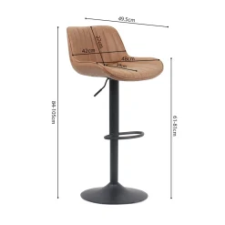 Barkrukken^Huisenthuis Barkruk Sepp – Set van 2 Cognac