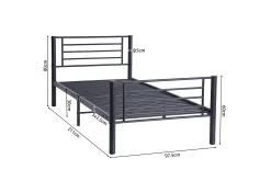 Kinderbedden^Huisenthuis Bed Becky Metaal 90×200 cm
