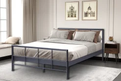 Kinderbedden|Bedden^Huisenthuis Bed Chuck Donkergrijs 160×200 cm
