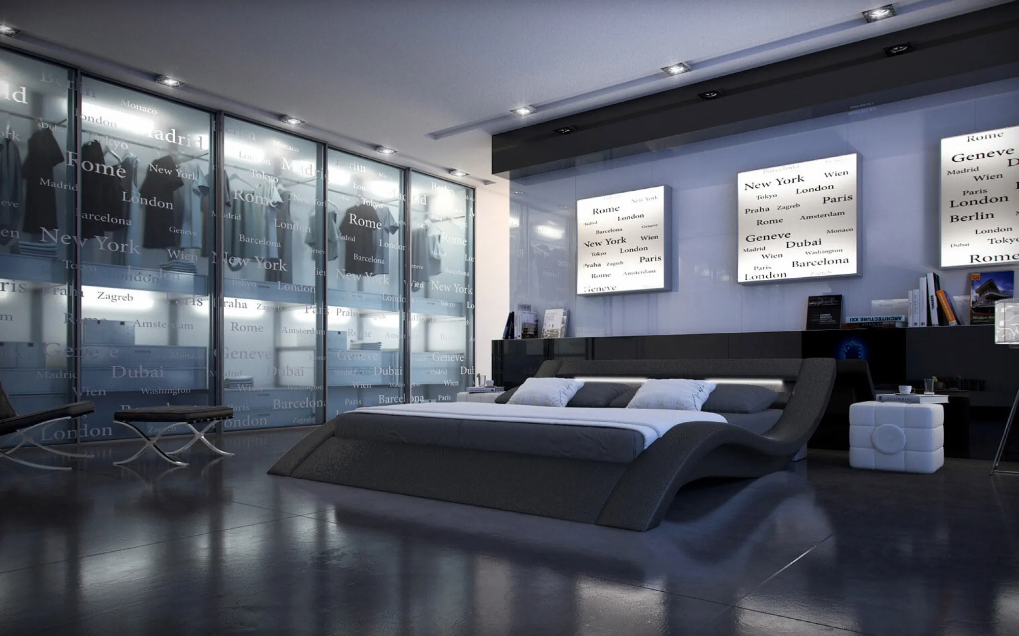 Bedden^Huisenthuis Bed Dario Zwart 180x200cm