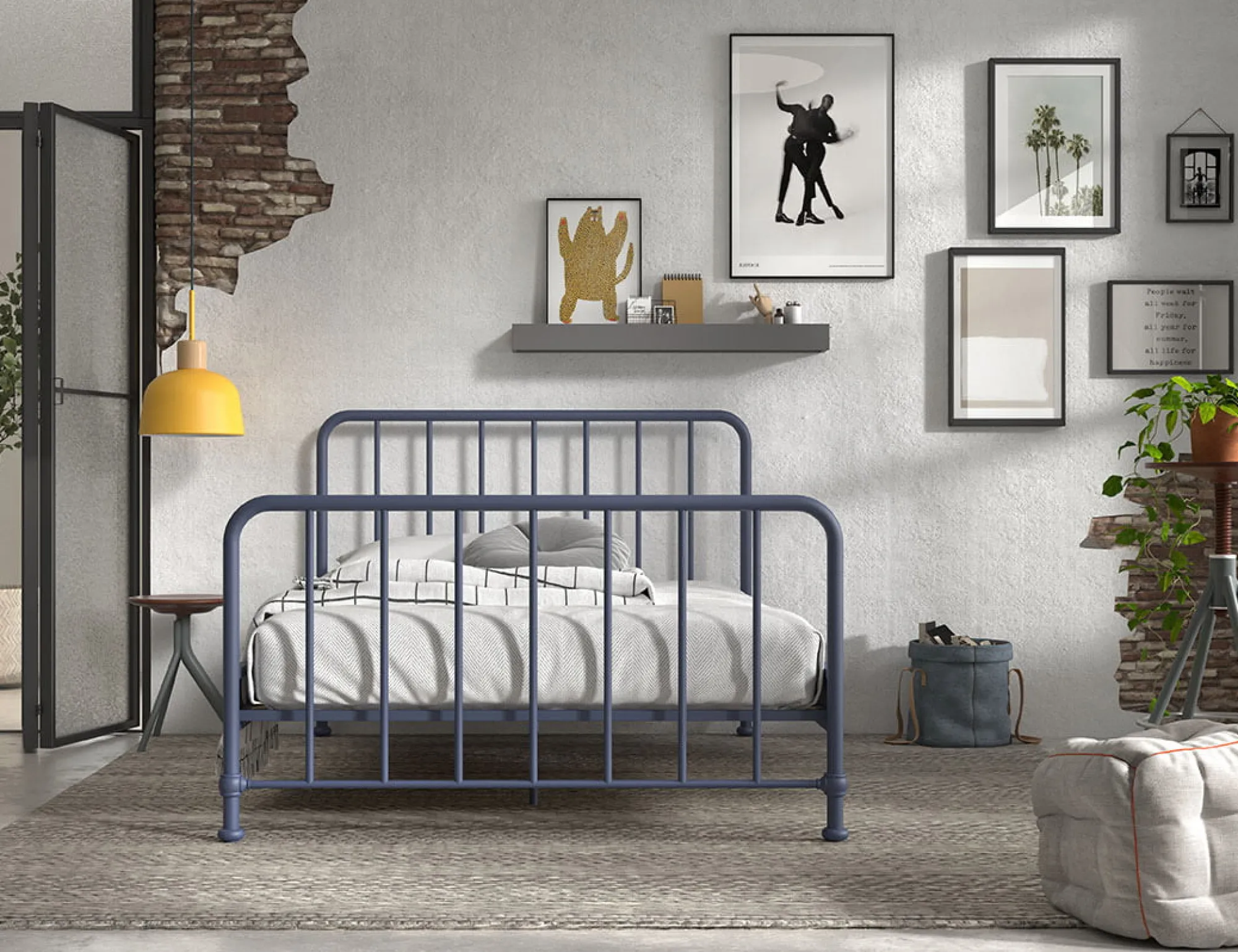 Kinderbedden|Bedden^Huisenthuis Bed Jay 140×200 cm Blauw