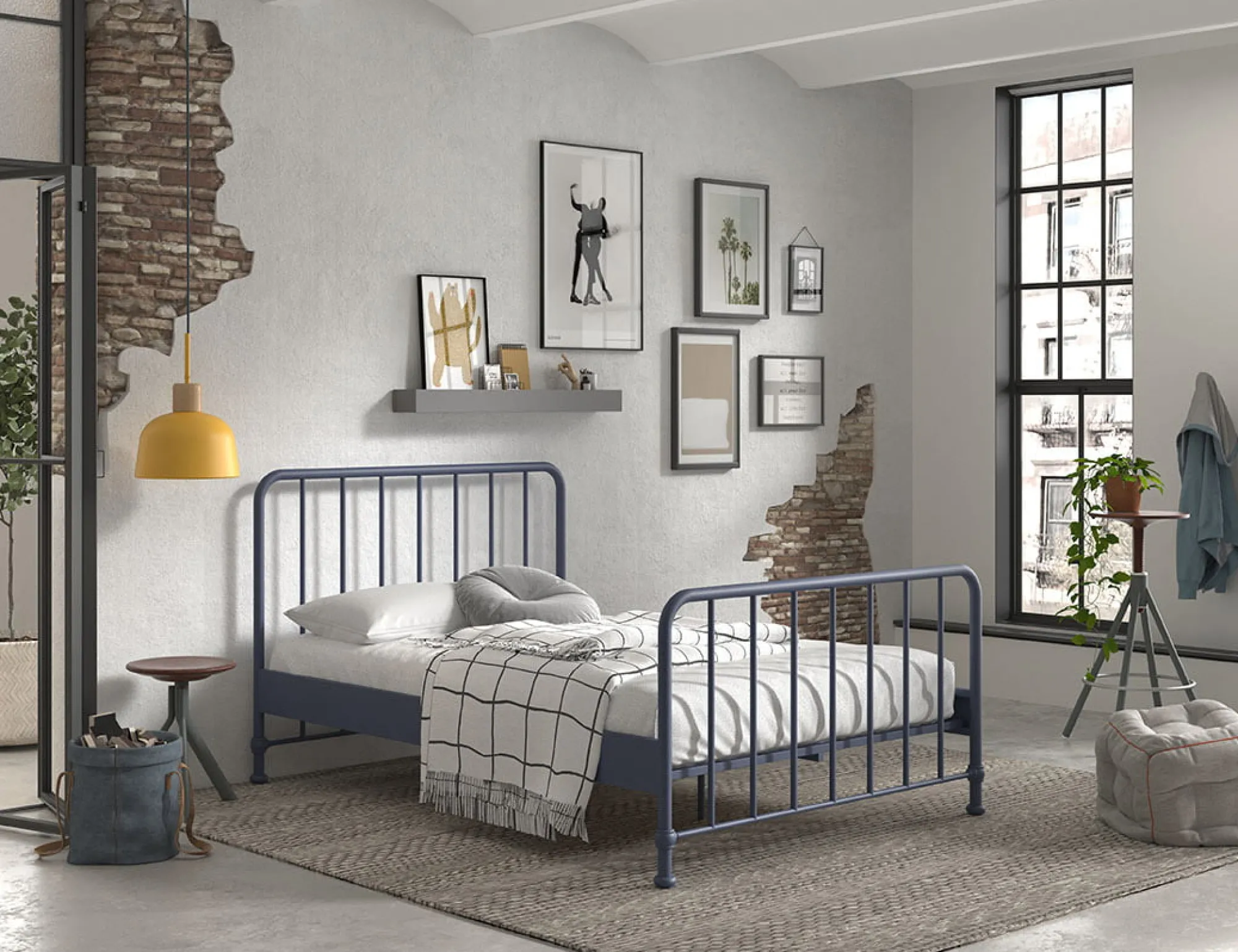 Kinderbedden|Bedden^Huisenthuis Bed Jay 140×200 cm Blauw