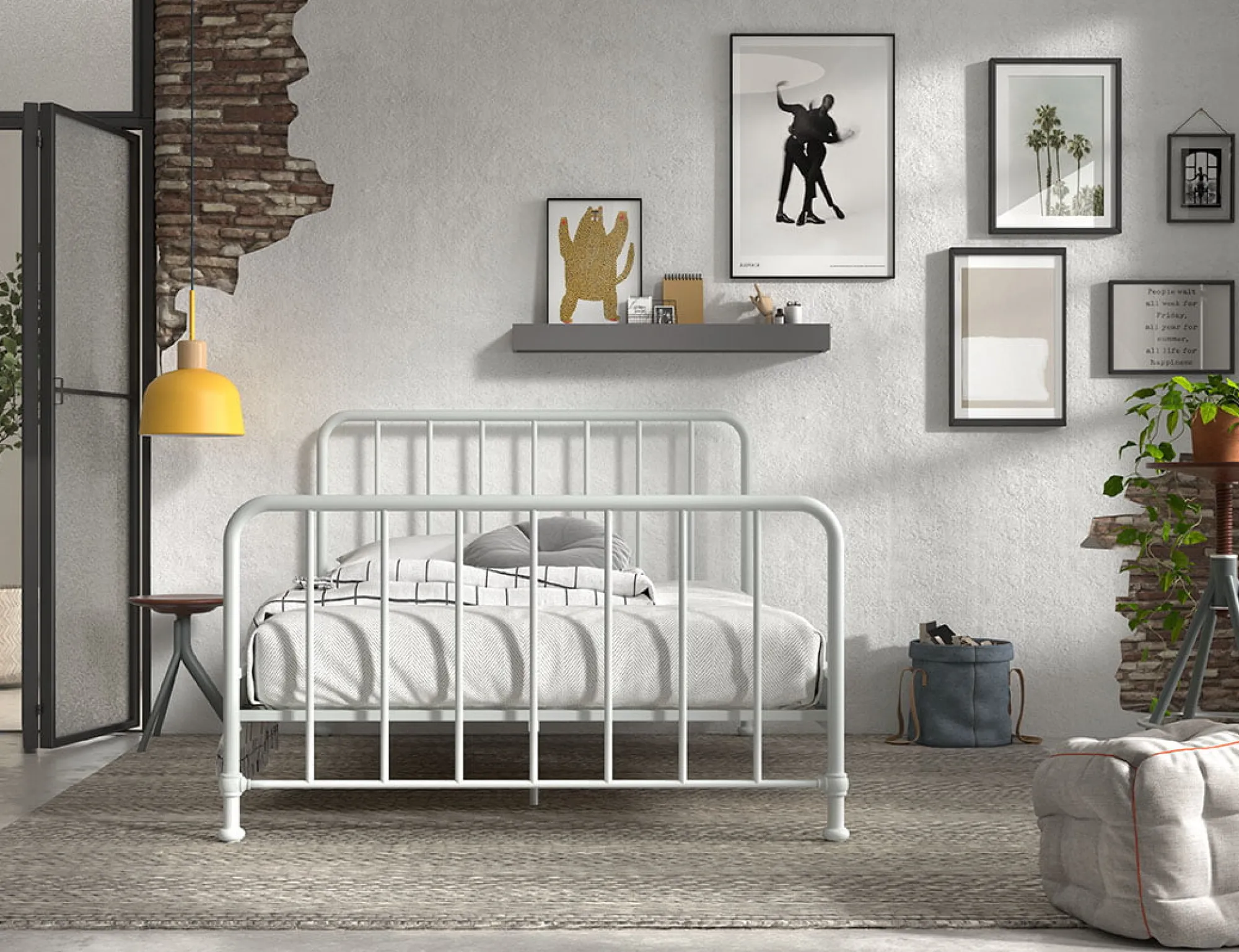 Kinderbedden|Bedden^Huisenthuis Bed Jay 140×200 cm Wit
